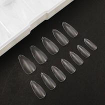 Postiças soft gel almond média transparente d&z 500 peças