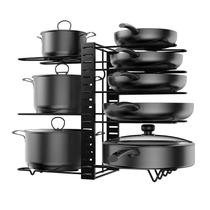 Pot Pan Organizer Rack Storage 8 níveis KLEVERISE Pot Pan Organizer Rack Storage 8 níveis KLEVERISE