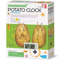 Potato Clock 4M Green Science DIY sem bateria para crianças com mais de 5 anos