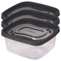 Pote 1,1 Litro Plasútil Cozinha Fitness Freezer Atóxico Alimentos Frutas Plástico Academia Marmita