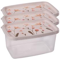 Pote 1,2 Litros Plasútil Marmita Cozinha Micro-ondas Freezer Atóxico Plástico Academia Fitness