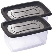 Pote 1,2 Litros Plasútil Marmita Cozinha Micro-ondas Freezer Atóxico Plástico Academia Fitness