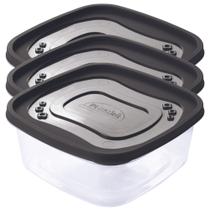 Pote 1,6 Litros Plasútil Cozinha Fitness Freezer Atóxico Alimentos Frutas Plástico Academia Marmita