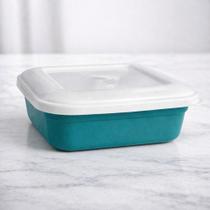 Pote 1L Hermético Quadrado Plástico Reforçado Tampa Vedação Alimentos Cozinha