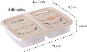 Pote 2 divisorias retangular frios plasutil - UTENSILIOS