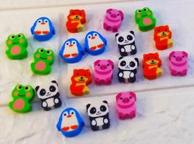 Pote 20 Mini Borrachas de Animal Fantasia Cis