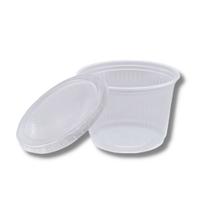 Pote 250 Ml + Tampa Com 50 Descartável P/ Molho Sobremesa
