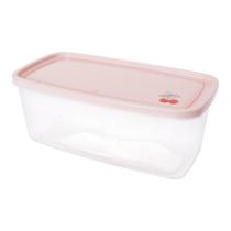 Pote 3 L Porta Mantimentos Multiuso Retangular Tampa Rosa Cozinha Freezer Microondas Pote 3 L Porta Mantimentos Multiuso Retangular Tampa Rosa Cozinha Freezer Microondas