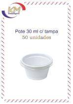 Pote 30 ml c/ tampa - 50 unidades - geléia, maionese, molho, shoyu (12512) Pote 30 ml c/ tampa - 50 unidades - geléia, maionese, molho, shoyu (12512)