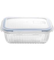 Pote 370ml Hermetico De Vidro Com Tampa Plastica Lines - WOLFF