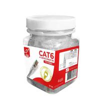 Pote 50 Conector Ez Crimp Rj45 Cat6 + Capa Snap Pote 50 Conector Ez Crimp Rj45 Cat6 + Capa Snap