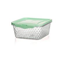 Pote 550mL Quadrado Hermético Cristal Plasvale 1400/19