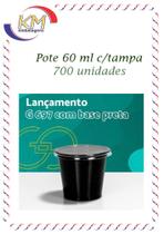 Pote 60 ml c/tampa 700 unidades- molho, doces, sobremesas, molheira delivery (15478) Pote 60 ml c/tampa 700 unidades- molho, doces, sobremesas, molheira delivery (15478)