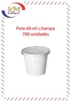 Pote 60 ml c/tampa 700 unidades- pote molho/doces /sobremesas delivery (8443) Pote 60 ml c/tampa 700 unidades- pote molho/doces /sobremesas delivery (8443)