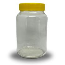 Pote 600 ml de vidro com tampa de plastico