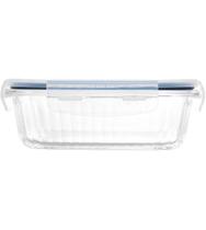 Pote 640ml Hermetico De Vidro Com Tampa Plastica Lines Pote 640ml Hermetico De Vidro Com Tampa Plastica Lines