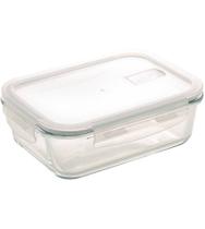 Pote 640ml Retangular Hermético Borossilicato Transparente