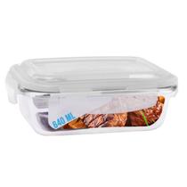 Pote 640ml Vidro Hermético Marmita Tampa 4 Travas Alimentos