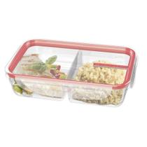 Pote 730Ml de Plástico com Travas Sanremo Coral Pote 730Ml de Plástico com Travas Sanremo Coral