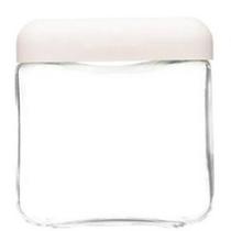 Pote 750ml Recipiente Vidro Quadrado Liso Invicta Branco Pote 750ml Recipiente Vidro Quadrado Liso Invicta Branco