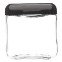 Pote 750ml Recipiente Vidro Quadrado Liso Invicta Preto Pote 750ml Recipiente Vidro Quadrado Liso Invicta Preto