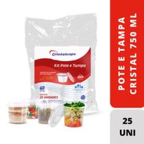 Pote 750ml tr cristal redondo c/25 - CRISTALCOPO Pote 750ml tr cristal redondo c/25 - CRISTALCOPO
