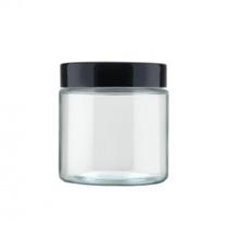 Pote 850ml Recipiente Vidro Redondo Invicta Preto 01 unid