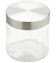 Pote 880ml De Vidro Redondo Com Tampa Aço Pote 880ml De Vidro Redondo Com Tampa Aço