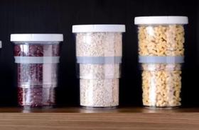 Pote Acrílico Conserva Vácuo Condimento Retrátil Ajustável Regulavel 2 em 1 Pote Acrílico Conserva Vácuo Condimento Retrátil Ajustável Regulavel 2 em 1