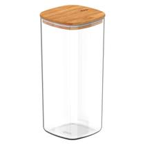 POTE ACRÍLICO HERMÉTICO OU KEEP 1500ml TAMPA BAMBU