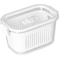 Pote Acrílico Hermético Slim 1780ml Branco Pote Acrílico Hermético Slim 1780ml Branco