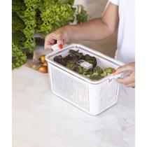 Pote acrilico hermetico slim 4470ml branco paramount