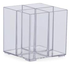 Pote Acrilico Porta Pincel De Organizar Maquiagem C/4 Nichos Pote Acrilico Porta Pincel De Organizar Maquiagem C/4 Nichos
