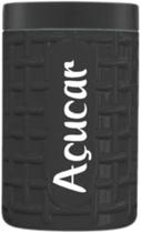 Pote Açucar Biscoito Café Organizador Rattan Preto 1500ml