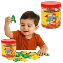 Pote Alfabeto Vogais Eva 62Pçs Pedagogico Educativo Letras