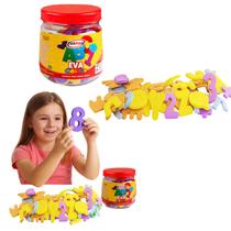 Pote Alfanumerico 92Pçs Eva Educativo Numeros Letras Macio Pote Alfanumerico 92Pçs Eva Educativo Numeros Letras Macio