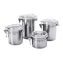 Pote alimentos aço inox 4 peças hermetico resistente wellmix