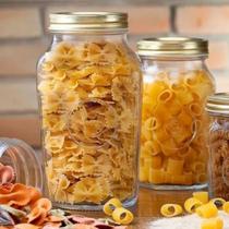 Pote Americano de vidro Vintage Retro Tampa Biscoito 1L 2 UN - NADIR FIGUEREIDO