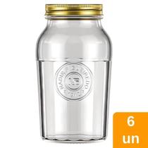 Pote Americano Vintage com Tampa Grande 9710 Embalagem com 6 Unidades Pote Americano Vintage com Tampa Grande 9710 Embalagem com 6 Unidades