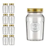 Pote Americano Vintage Retro Tampa Biscoito 1L Nadir 8Un