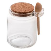 Pote avulso lyor com colher e tampa rolha 240 ml 1902 vidro