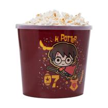 Pote Balde de Pipoca Decorado Harry Potter 2,1L Cinema Filme Plasútil