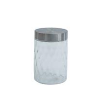 Pote bolhas 1300ml de vidro com tampa inox redondo - Mozcada