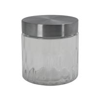 Pote Bolhas 800Ml De Vidro Com Tampa Inox Redondo - Mozcada