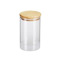 Pote Borea Oikos Redondo de Vidro com Tampa de Bambu Hermética 600ml Pote Borea Oikos Redondo de Vidro com Tampa de Bambu Hermética 600ml