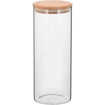 Pote Borosilicato 1,4L Transparente Tampa Bambu Table