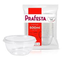 Pote Bowl C/tampa 500ml Com 20 unidades Prafesta Pote Bowl C/tampa 500ml Com 20 unidades Prafesta