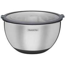 Pote Bowl Hermético Aço Inox Cucina 3L Tramontina Tampa Vedação Reservatório