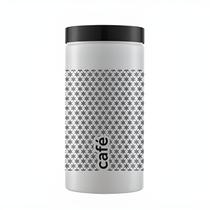 Pote Branco para Café e Mantimentos com Tampa Preta 1 Litro