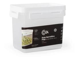 Pote brinox hermetico flap 600ml branco coza Pote brinox hermetico flap 600ml branco coza